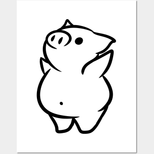 Happy Pig Posters and Art